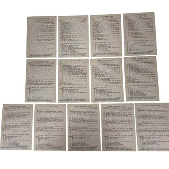 13 Antique 1905 Christian Bible Lesson 6 Picture Cards David C Cook Nov 5 - Picture 7 of 7